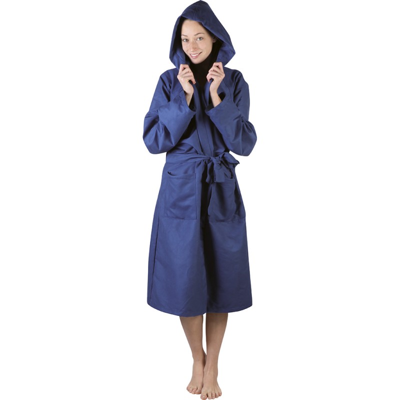 Accappatoio in microfibra blu navy/small personalizzato K18136NY/S