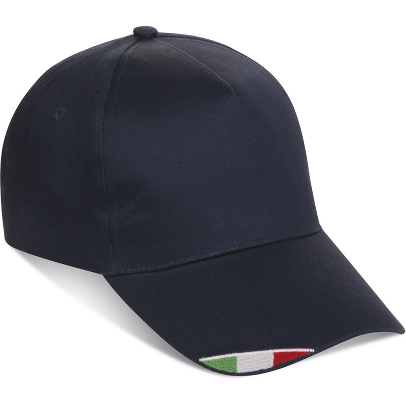Cappellino 5 pannelli blu navy personalizzato K18140NY