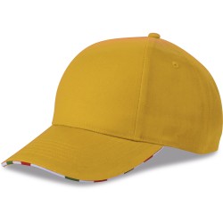 Cappellino 6 pannelli giallo personalizzato K18142G Cappellino 6 pannelli giallo personalizzato K18142G