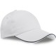 Cappellino 5 pannelli bianco personalizzato K18144B Cappellino 5 pannelli bianco personalizzato K18144B