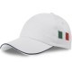 Cappellino 5 pannelli bianco personalizzato K18144B Cappellino 5 pannelli bianco personalizzato K18144B