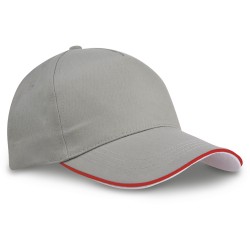 Cappellino 5 pannelli grigio personalizzato K18144GR Cappellino 5 pannelli grigio personalizzato K18144GR