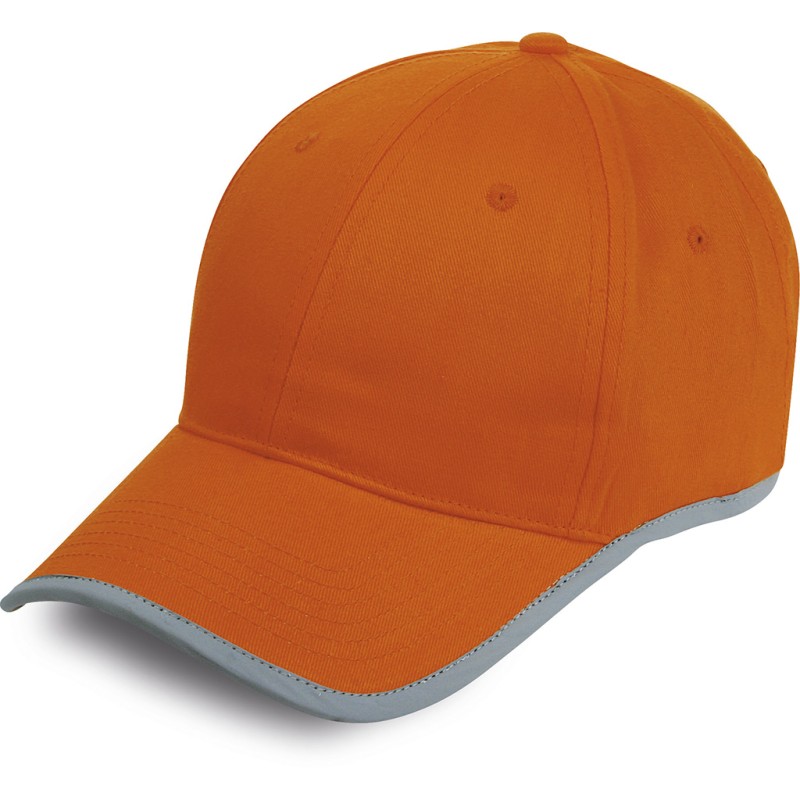 Cappellino 6 pannelli arancione personalizzato K18147A