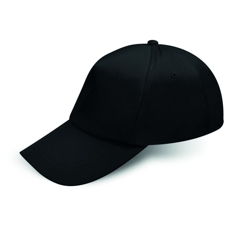 Cappellino bimbo 5 pannelli nero personalizzato K18158N