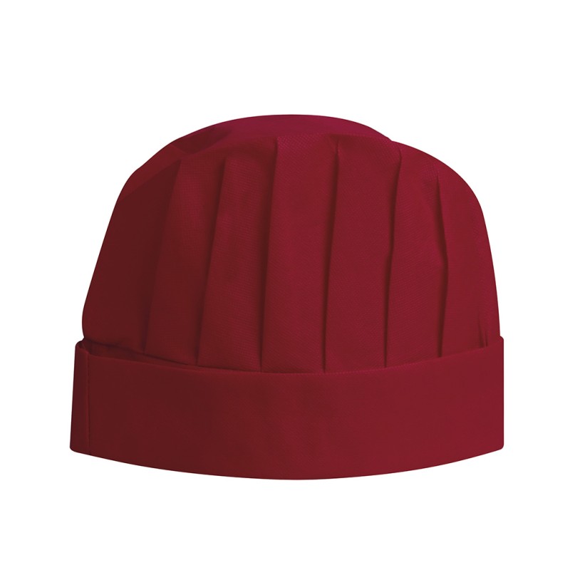 Cappellino da cuoco in tnt bordeaux personalizzato K18187BO