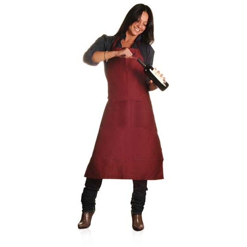 Grembiule da cucina classico bordeaux personalizzato K18190BO