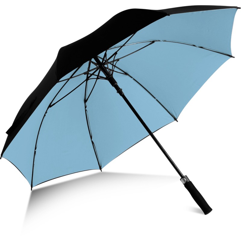 Ombrello golf windproof nero/blu sky personalizzato K18279N/SK