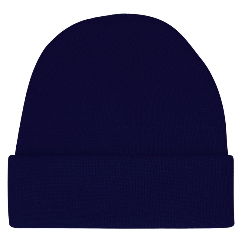 Cappellino zuccotto da bambooino in acrilico blu navy personalizzato K18302NY