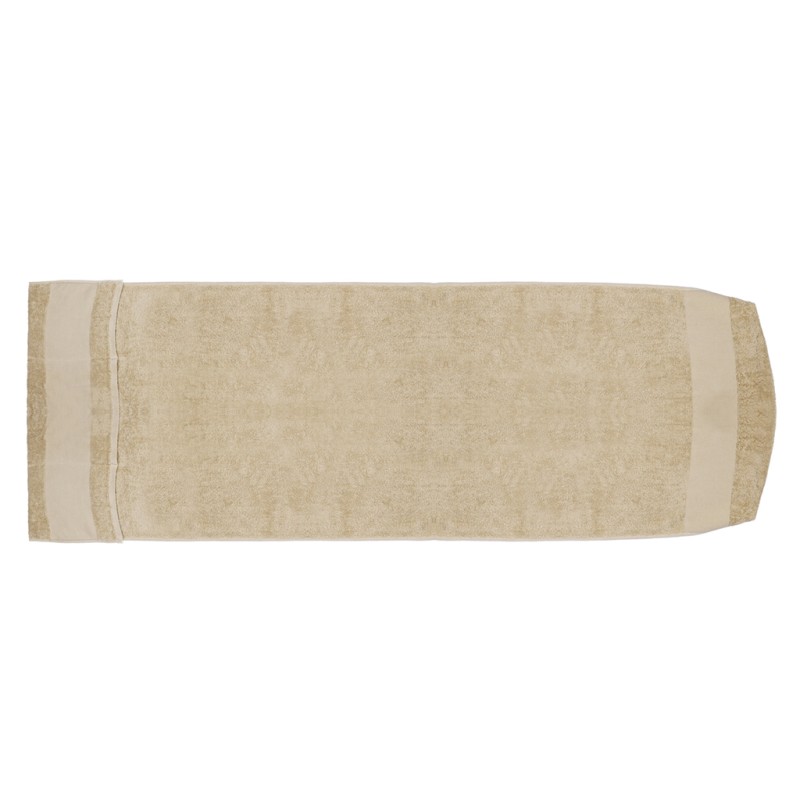 Telo copri lettino da mare in cotone beige personalizzato K18304BE