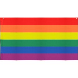 Bandiera arcobaleno in rpet personalizzato K18420 Bandiera arcobaleno in rpet personalizzato K18420