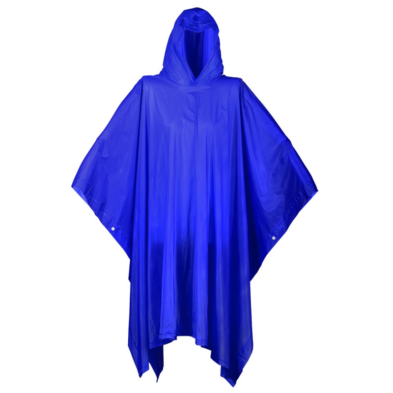 Mantella antipioggia in pvc blu royal personalizzato K18502BL