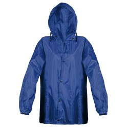 Giacca antipioggia in poliestere blu royal personalizzata K18518BL Giacca antipioggia in poliestere blu royal personalizzata K18518BL