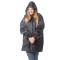 Giacca antipioggia in poliestere blu navy personalizzata K18518NY