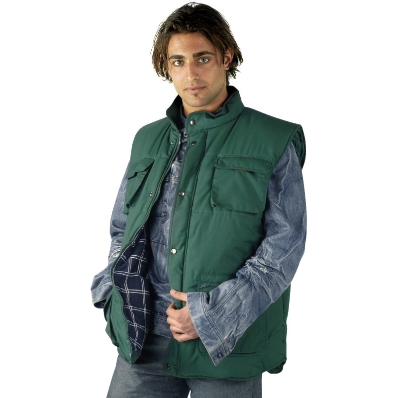 Giubbino imbottito multitasca verde inglese/double extra large personalizzato K18612VI/XXL Giubbino imbottito multitasca verde inglese/double extra large personalizzato K18612VI/XXL