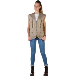 Gilet reporter multitasca beige/medium personalizzato K18650BE/M Gilet reporter multitasca beige/medium personalizzato K18650BE/M