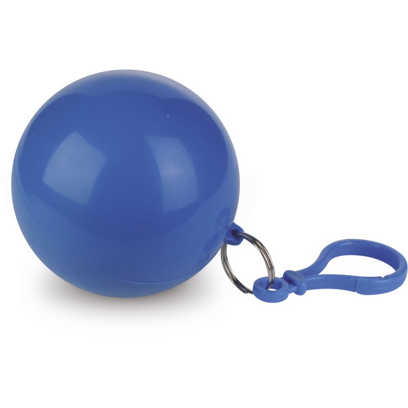 Poncho impermeabile in pe e pvc blu royal personalizzato K18507BL