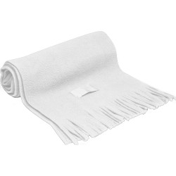 Sciarpa in pile con targhetta bianco personalizzato K18001B