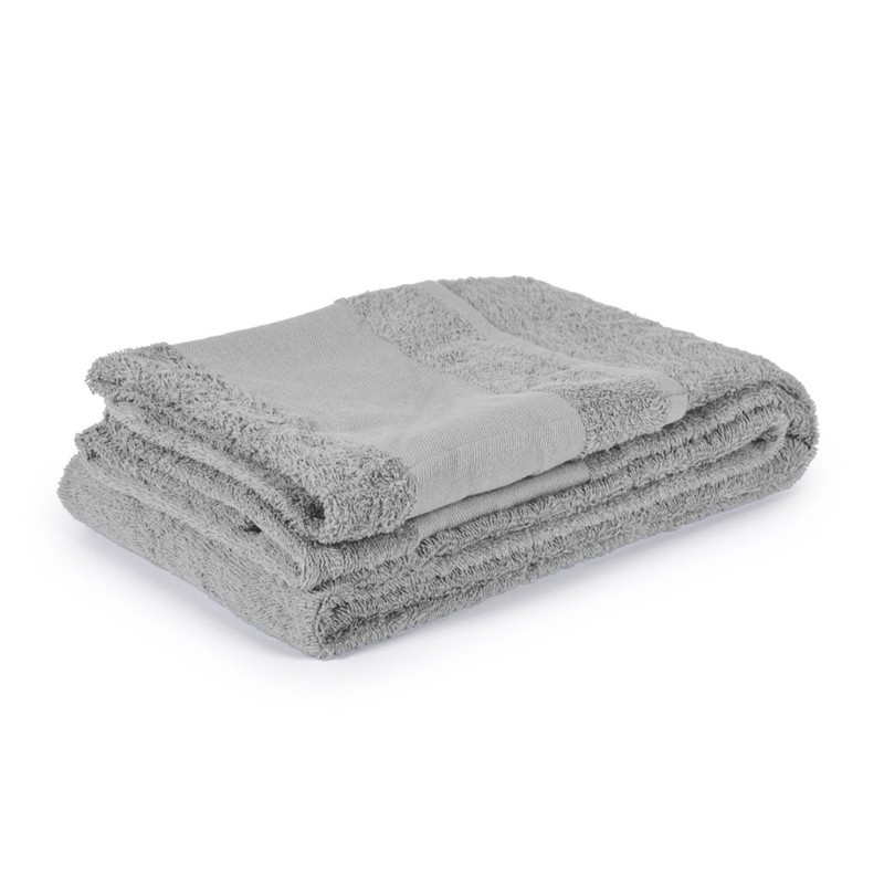 Telo copri lettino da mare in cotone grigio personalizzato K18304GR