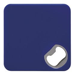 Sottobicchiere in plastica e metallo blu royal personalizzato L19027BL