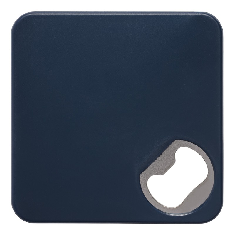 Sottobicchiere in plastica e metallo blu navy personalizzato L19027NY