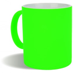 Tazza in ceramica colori fluo verde acido personalizzata L19033VA Tazza in ceramica colori fluo verde acido personalizzata L19033VA