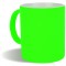 Tazza in ceramica colori fluo verde acido personalizzata L19033VA