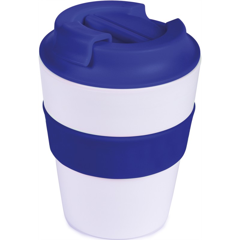 Tazza da viaggio in pp blu royal personalizzata L19037BL Tazza da viaggio in pp blu royal personalizzata L19037BL