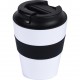 Tazza da viaggio in pp nera personalizzata L19037N