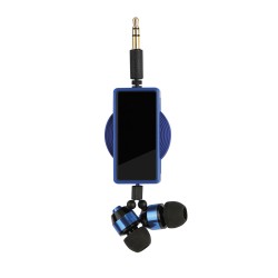 Auricolari in plastica blu royal personalizzato M20038BL Auricolari in plastica blu royal personalizzato M20038BL