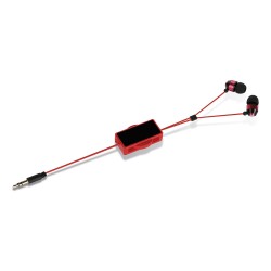 Auricolari in plastica rosso personalizzato M20038R