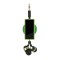 Auricolari in plastica verde acido personalizzato M20038VA