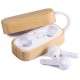 Auricolari bluetooth tws in bamboo personalizzato M20048