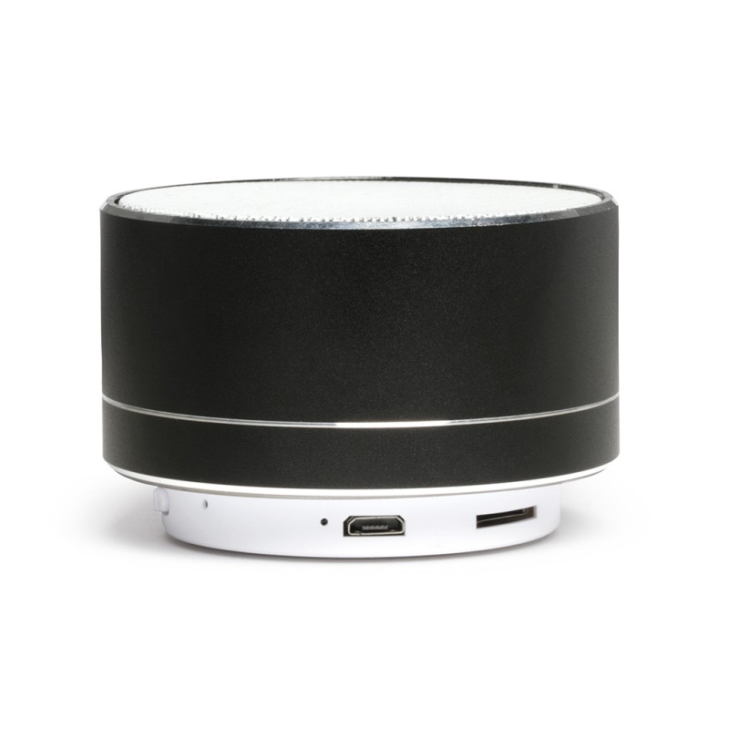Diffusore bluetooth in alluminio e plastica nero personalizzato M20059N