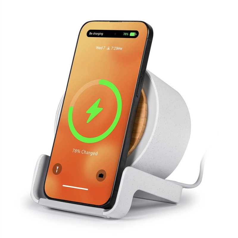 Diffusore bluetooth con caricatore wireless in paglia di grano personalizzato M20064