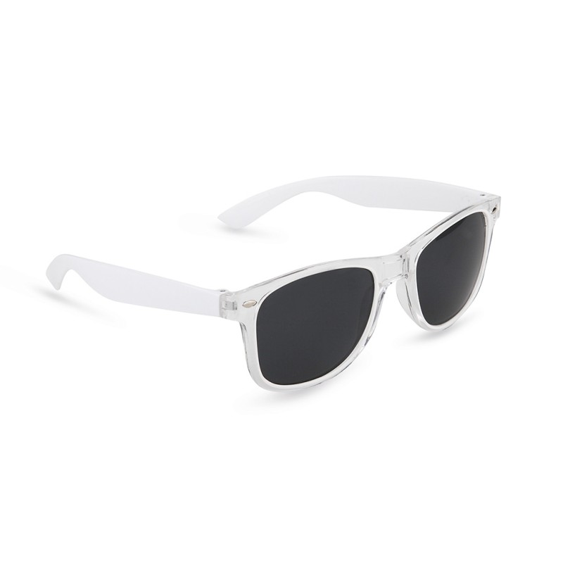 Occhiali da sole in plastica bianco personalizzato O22100B