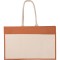 Borsa da mare in iuta e cotone arancione personalizzata Q24867A