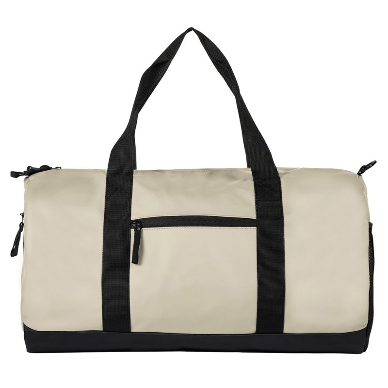 Borsa da viaggio in pu soft touch beige personalizzata Q24396BE