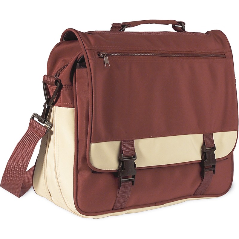Borsa porta documenti in microfibra e nylon bordeaux personalizzata Q24508BO