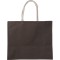 Borsa shopper con soffietto in iuta marrone personalizzata Q24866M