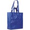 Borsa shopper con soffietto in pp laminato blu royal personalizzata Q24260BL