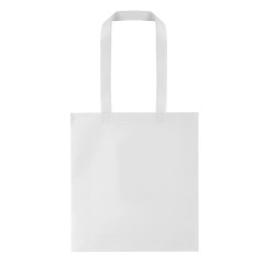 Borsa shopper con soffietto in tnt bianca personalizzata Q24258B