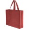Borsa shopper con soffietto termosaldata in tnt glitterato rossa personalizzata Q24271R