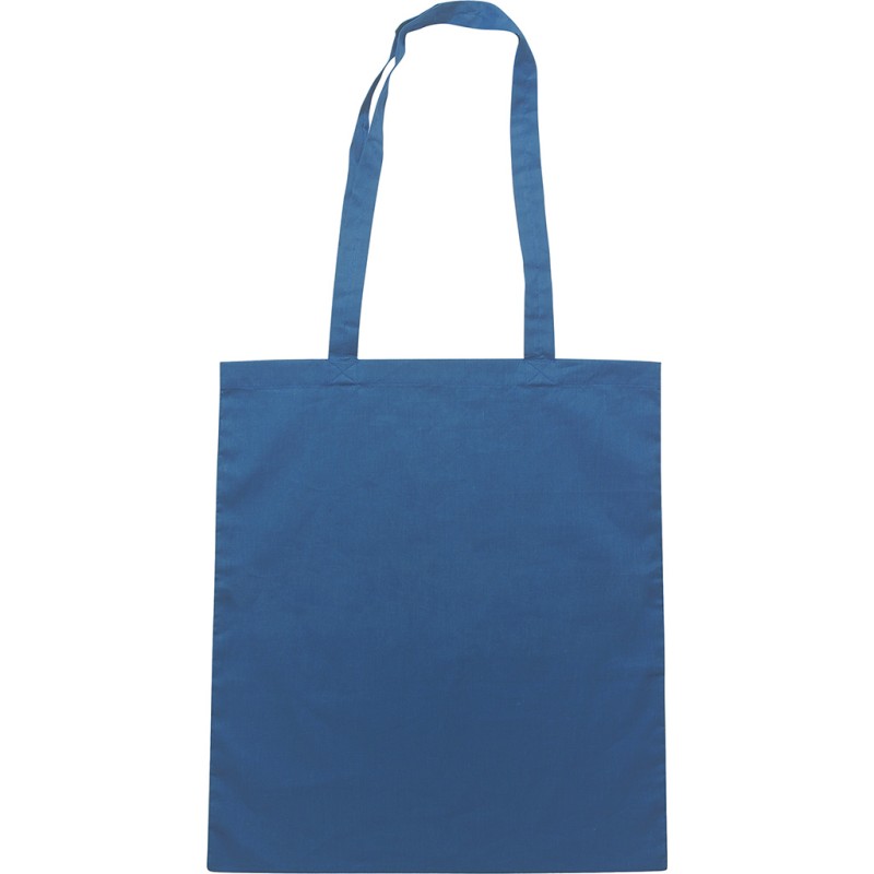 Borsa shopper in cotone blu royal personalizzata Q24210BL