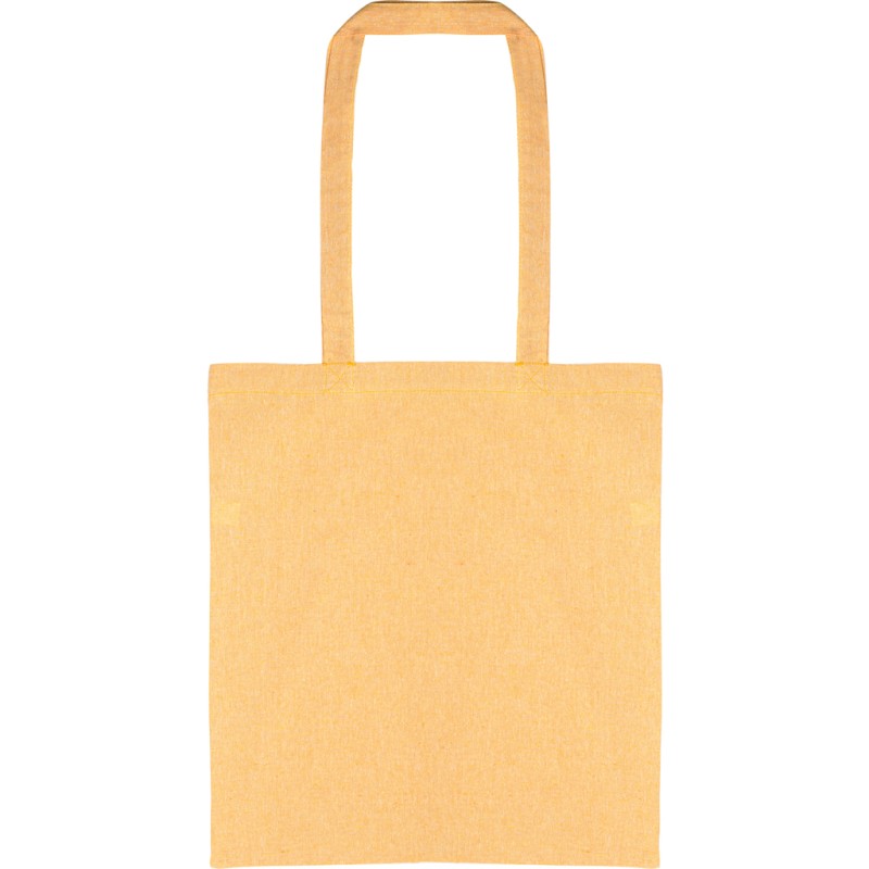 Borsa shopper in cotone riciclato gialla personalizzata Q24282G