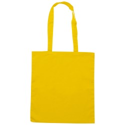 Borsa shopper in cotone twill gialla personalizzata Q24198G