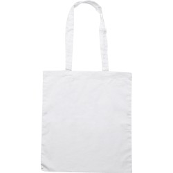 Borsa shopper in cotone twill bianca personalizzata Q24198B