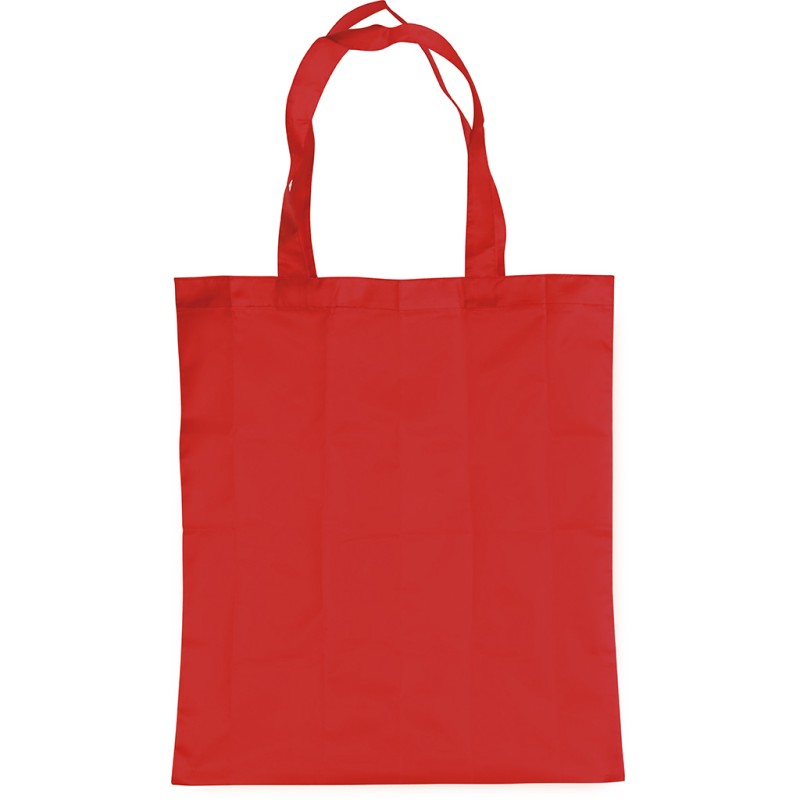 Borsa shopper in poliestere rossa personalizzata Q24201R