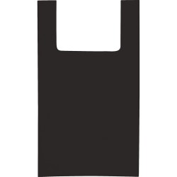 Borsa shopper in tnt nera personalizzata Q24242N