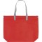 Borsa shopping con chiusura lampo in tnt rossa personalizzata Q24255R