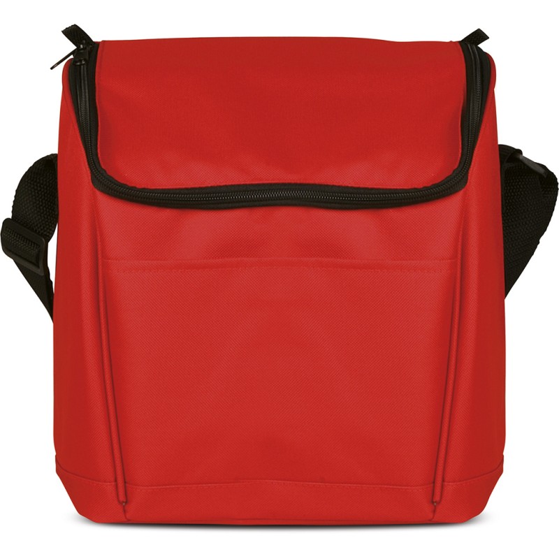 Borsa termica in poliestere rossa personalizzata Q24002R